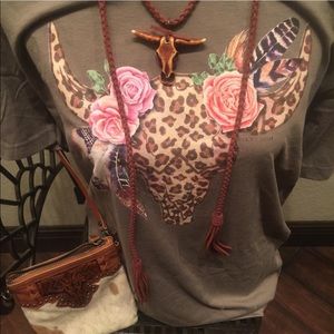 Leopard Skull tee